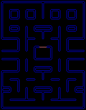 The traditional  blue Pacman Maze